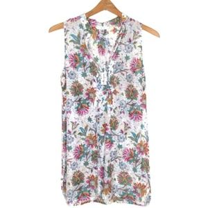 CAbi Floral Paisley Popover Tunic Top Sz S